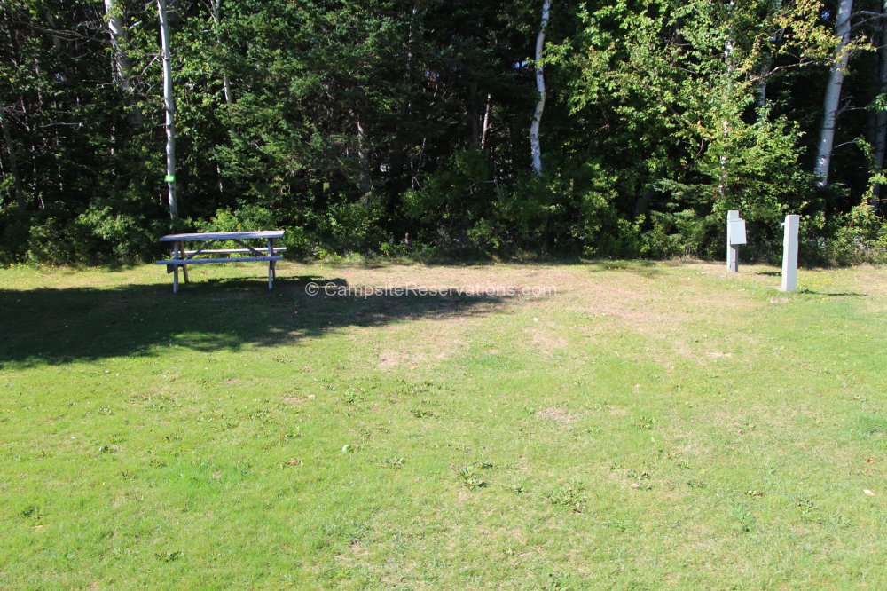 Campsite 42 in Panmure Island Provincial Park Campground at Panmure
